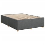 vidaXL Sommier à lattes de lit avec matelas Gris foncé 140x190cm Tissu