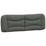 vidaXL Coussin de tête de lit gris foncé 160 cm tissu