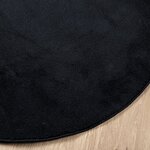 vidaXL Tapis OVIEDO à poils courts noir Ø 160 cm