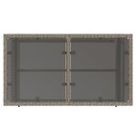 vidaXL Salon de jardin avec coussins 4 Pièces gris clair poly rotin verre
