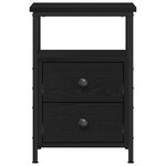 vidaXL Tables de chevet 2 pièces Chêne noir 34 x 35 5 x 50 cm Bois d'ingénierie