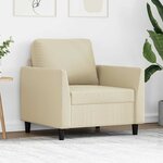 vidaXL Fauteuil Crème 60 cm Velours