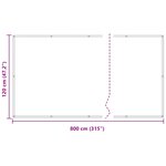 vidaXL Écran de balcon Bordeaux 120 x 800 cm Oxford alu enduit de PU