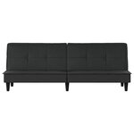 vidaXL Canapé-lit noir tissu