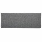 vidaXL Tapis d'escalier autocollants 15 Pièces 65x24 5x3 5 cm Gris