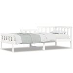 vidaXL Lit de jour sans matelas blanc 90x200 cm bois de pin massif