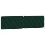 vidaXL Cadre de lit avec LED sans matelas vert foncé 200x200 cm velours