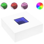 vidaXL Table basse avec LED infini blanc 100x100x40 cm