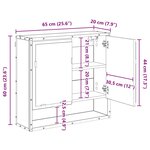 vidaXL Armoire Miroir de Salle de Bain Chêne noir 65 x 20 x 60 cm