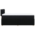 vidaXL Sommier à lattes de lit avec matelas Noir 90x200 cm Tissu