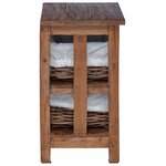 vidaXL Table d'appoint Marron Bois massif d'acajou