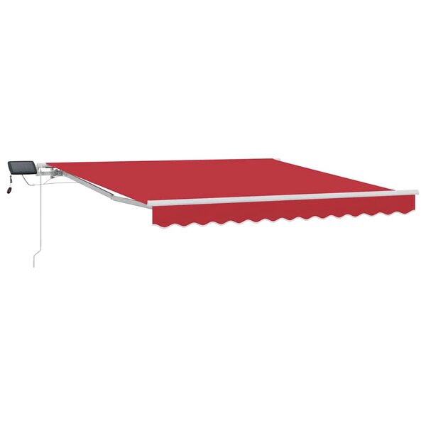 vidaXL Auvent Rétractable Rouge 300 x 250 cm Tissu et acier