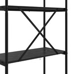 vidaXL Étagère Chêne noir 80 x 30 x 146 cm Bois d'ingénierie