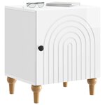 vidaXL Cabinet de chevet Blanc brillant 43 x 34 5 x 50 cm