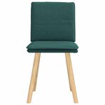 vidaXL Chaises à manger lot de 2 vert foncé tissu