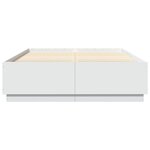 vidaXL Cadre de lit blanc 140x200 cm bois d'ingénierie