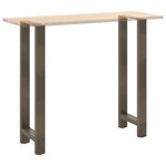 vidaXL Pieds de table de bar en acier naturel 2 pièces 50 x (110-111) cm