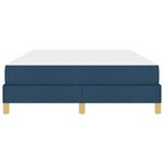 vidaXL Lit à ressorts Bleu  marron 140 x 190 cm Tissu  Bois Engineered