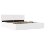 vidaXL Cadre de lit à rangement hydraulique sans matelas avec LED