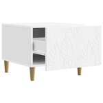 vidaXL Table basse Blanc 50 x 49 x 40 cm Bois d'ingénierie