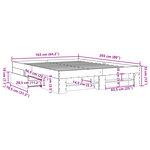 vidaXL Cadre de lit sans matelas chêne sonoma 160x200 cm