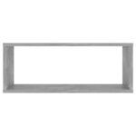 vidaXL Étagères murales cube 2 Pièces Gris béton Bois d’ingénierie