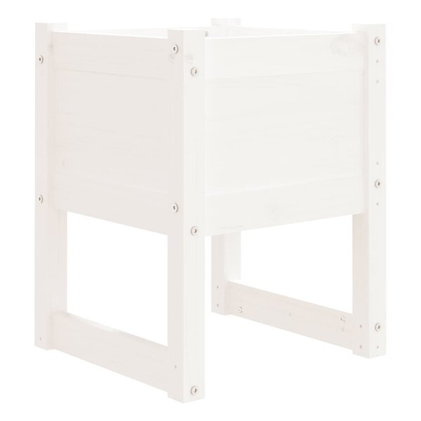 vidaXL Jardinière Blanc 40x40x52 5 cm Bois massif de pin