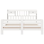 vidaXL Lit bibliothèque sans matelas blanc 180x200 cm bois pin massif