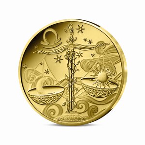 Signes astros - Balance - Monnaie de 5€ 1/2g or