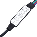vidaXL Cadre de lit à LED blanc 135x190 cm double bois massif