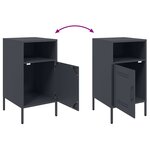 vidaXL Table de chevet anthracite 36x39x68 cm acier laminé à froid