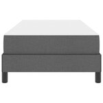 vidaXL Lit à ressorts avec matelas Gris foncé 90 x 190 cm tissu
