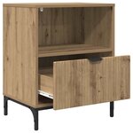 vidaXL Table de chevet avec tiroir chêne artisanal 49 x 36 x 61 cm