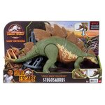 Jurassic world - stegosaure méga ravageur  apparence réaliste  avec fonction d'évasion et d'attaque - figurine dinosaure - des 4 ans