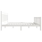 vidaXL Cadre de lit Blanc Bois massif 160x200 cm