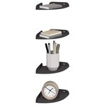 vidaXL Étagère flottante avec étagère 4 Pièces Noir 15 x 15 x 2 cm