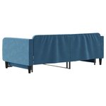 vidaXL Lit de jour avec lit gigogne bleu 100x200 cm velours