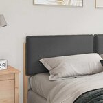 vidaXL Tête de lit capitonnée Gris Naturel et Foncé 200 cm Pin massif