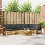 vidaXL Ensemble de canapés d'extérieur 7 Pièces Blanc et anthracite