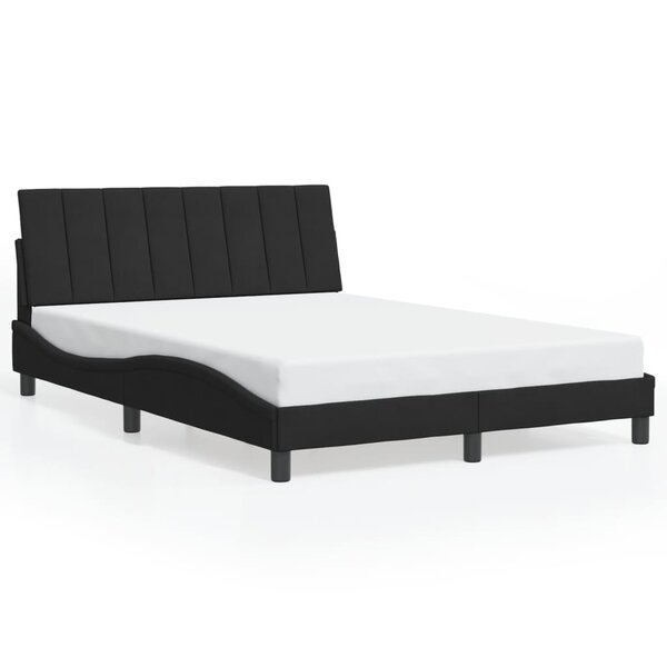 vidaXL Cadre de lit sans matelas Hanko noir 120x200 cm velours