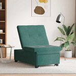 vidaXL Canapé-lit Vert foncé 67 x 194 x 38 cm Velours