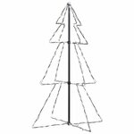 vidaXL Arbre de Noël cône 160 LED d'intérieur/d'extérieur 78x120 cm