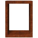 VidaXL Étagère à bois 60x40x80 cm acier résistant aux intempéries