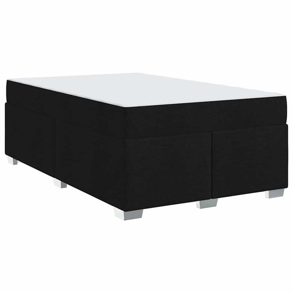 vidaXL Cadre de lit Noir 120 x 200 cm tissu