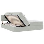 vidaXL Lit de rangement LED avec matelas Gris clair 200 x 200 cm