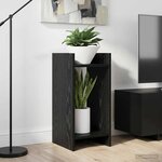 vidaXL Support de Plante Chêne noir 30 x 30 x 60 cm Bois d'ingénierie