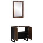 vidaXL Ensemble de mobilier de salle de bain 2 Pièces Noisette Marron