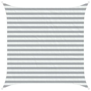 vidaXL Voile d'ombre Gris clair et blanc 2 5 x 2 5 m
