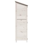 vidaXL Abri de jardin Blanc 59 5 x 56 x 176 5 cm Bois de Sapin Massif