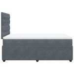 vidaXL Sommier à lattes de lit et matelas gris foncé 120x190cm velours